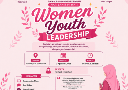Poster Women Youth Leadership 2026 dalam rangka Hari Lahir Korps PII Wati ke-62