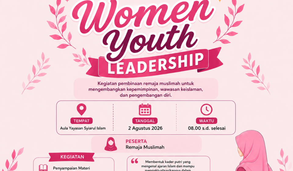 Poster Women Youth Leadership 2026 dalam rangka Hari Lahir Korps PII Wati ke-62